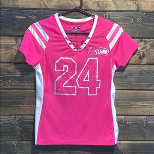 NFL Seahawks , hot pink jersey